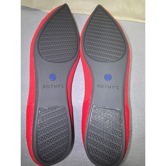 Rothy's The Point Red Knit Ballet Flats Women's Size 6 - Picture 5 of 8